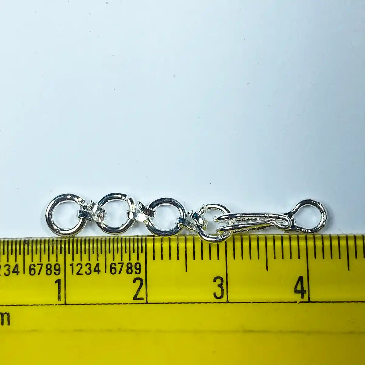 Silver Color Kadi Connector Hook Brass Clasp With Extender Chain (5 Pieces)