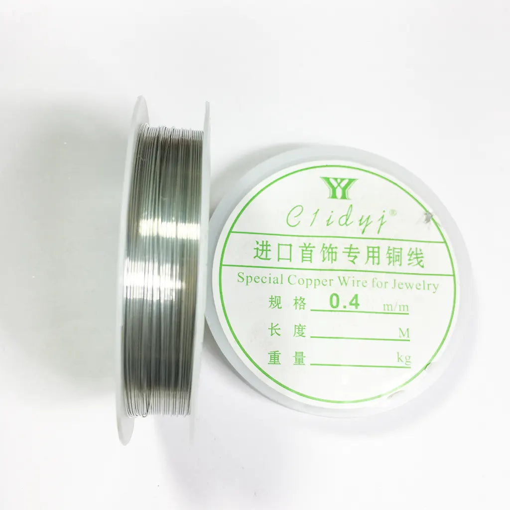 Silver Color Wire Size 0.4 for Jewellery Making Pack of 1