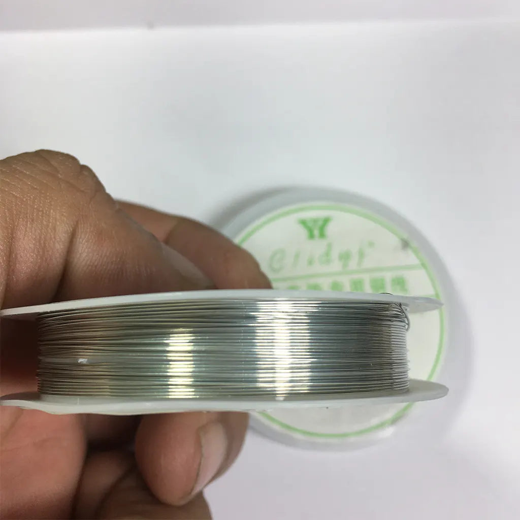 Silver Color Wire Size 0.4 for Jewellery Making Pack of 1