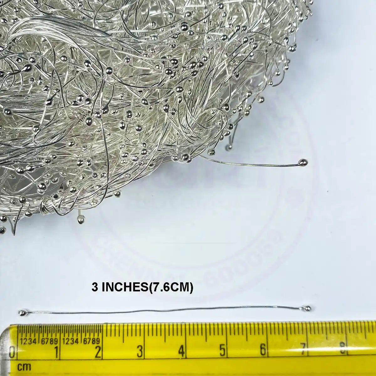 Silver - Double-Sided Ball Pin Fuse Wire for Jewellery Making (20 Pieces)