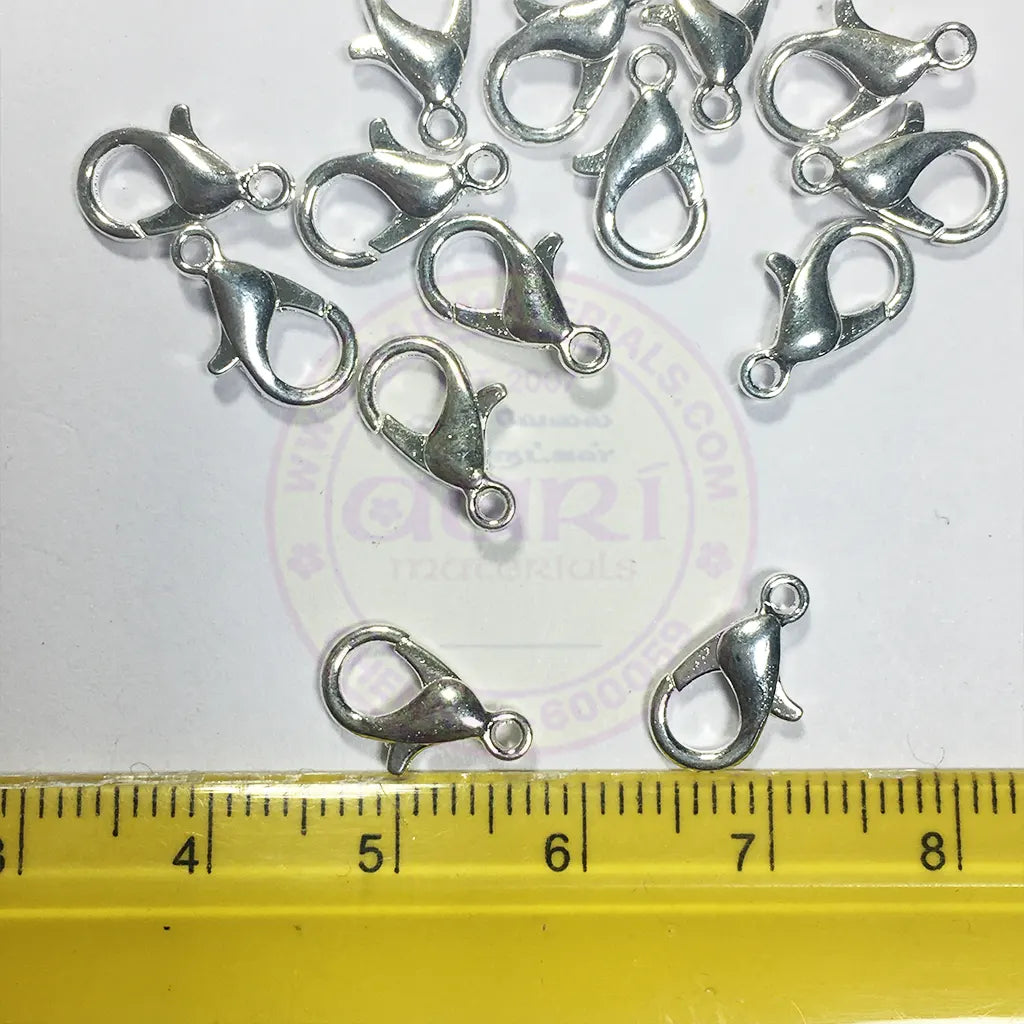 Silver Plated Lobster Clasps Claw Hooks for Necklace and Bracelet (20 pcs)