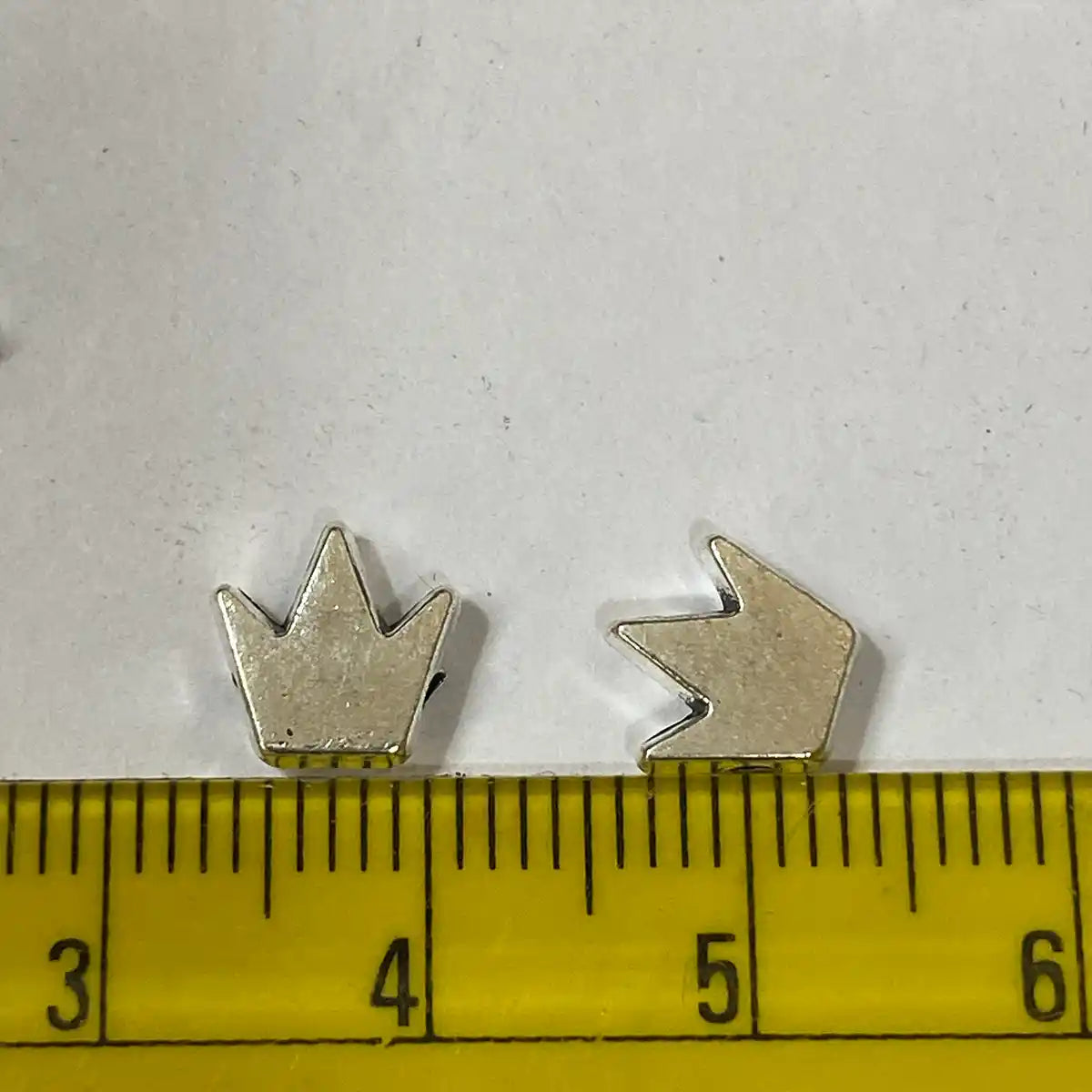 Silver Small Crown Beads, 20pcs. 8mm, Royal Crown, Spacers