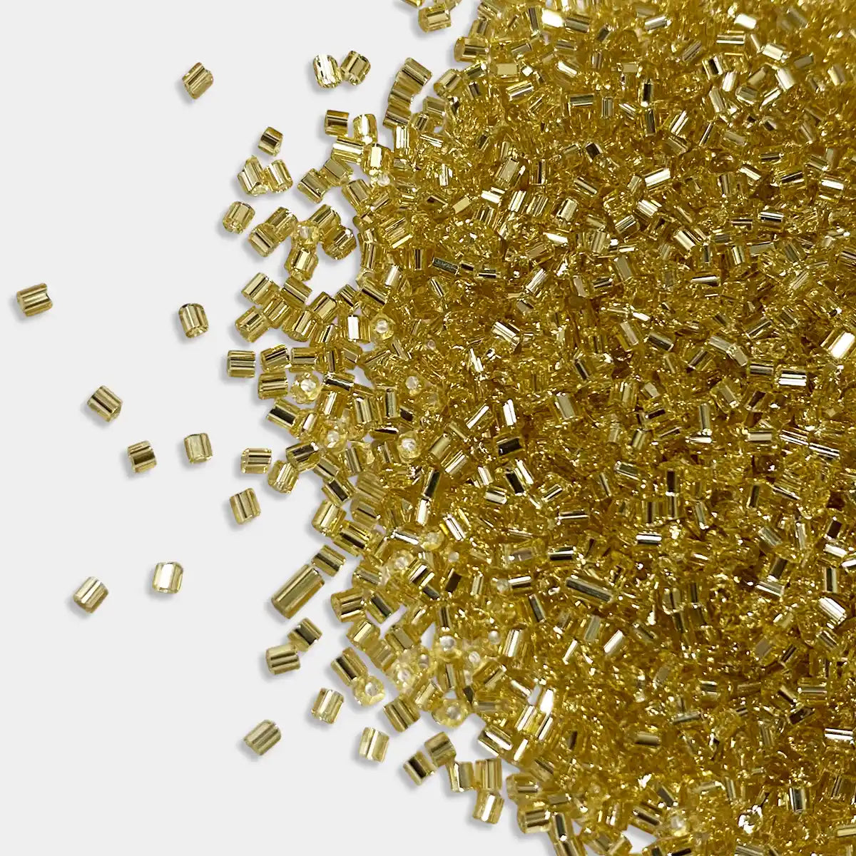 Cut Beads or Cutdana Beads (13/0-2.0mm) Small Size Gold Color (25grams)