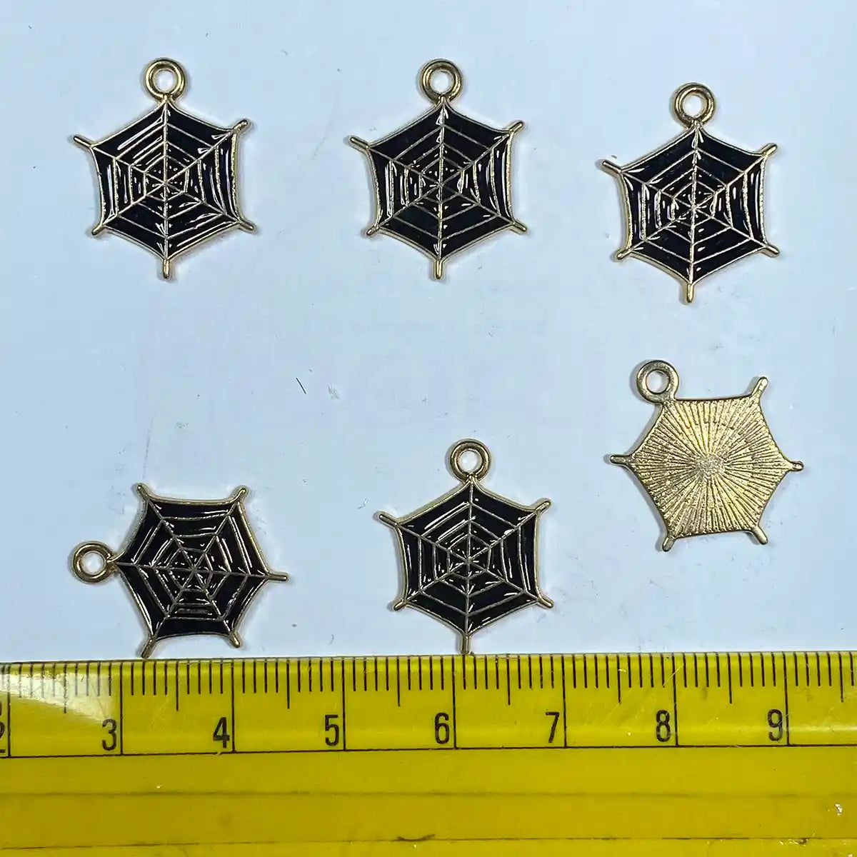 Spider Web Charms for Keychains Bracelets Making - Pack of 1 Piece