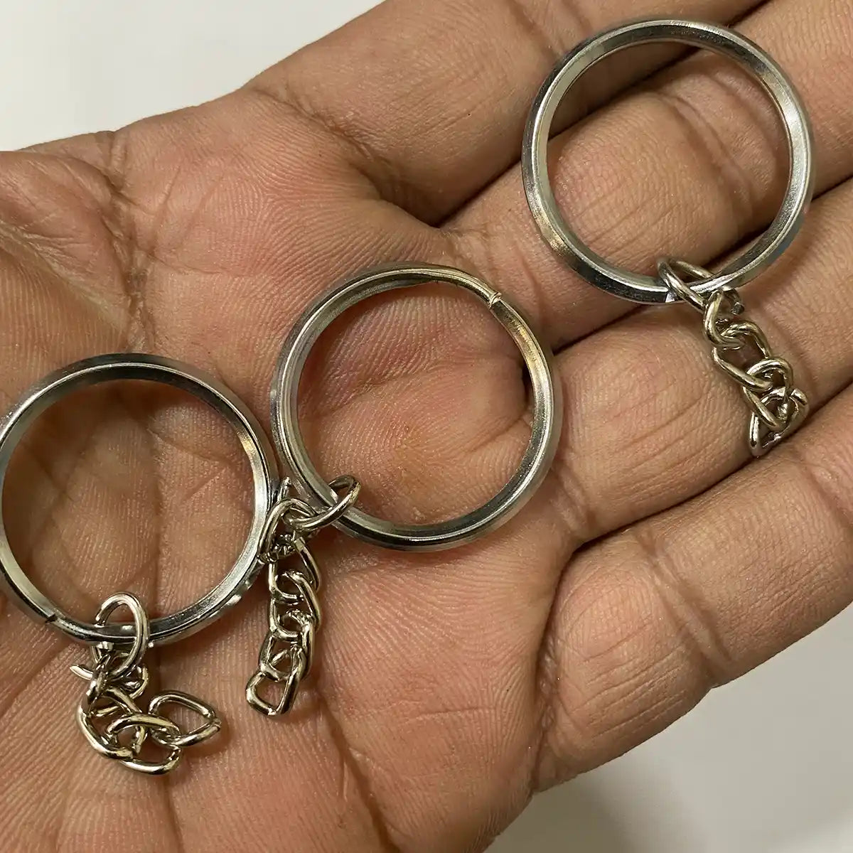 Split Key Rings with Chain – Silver & Gold Color – Pack of 1 Piece