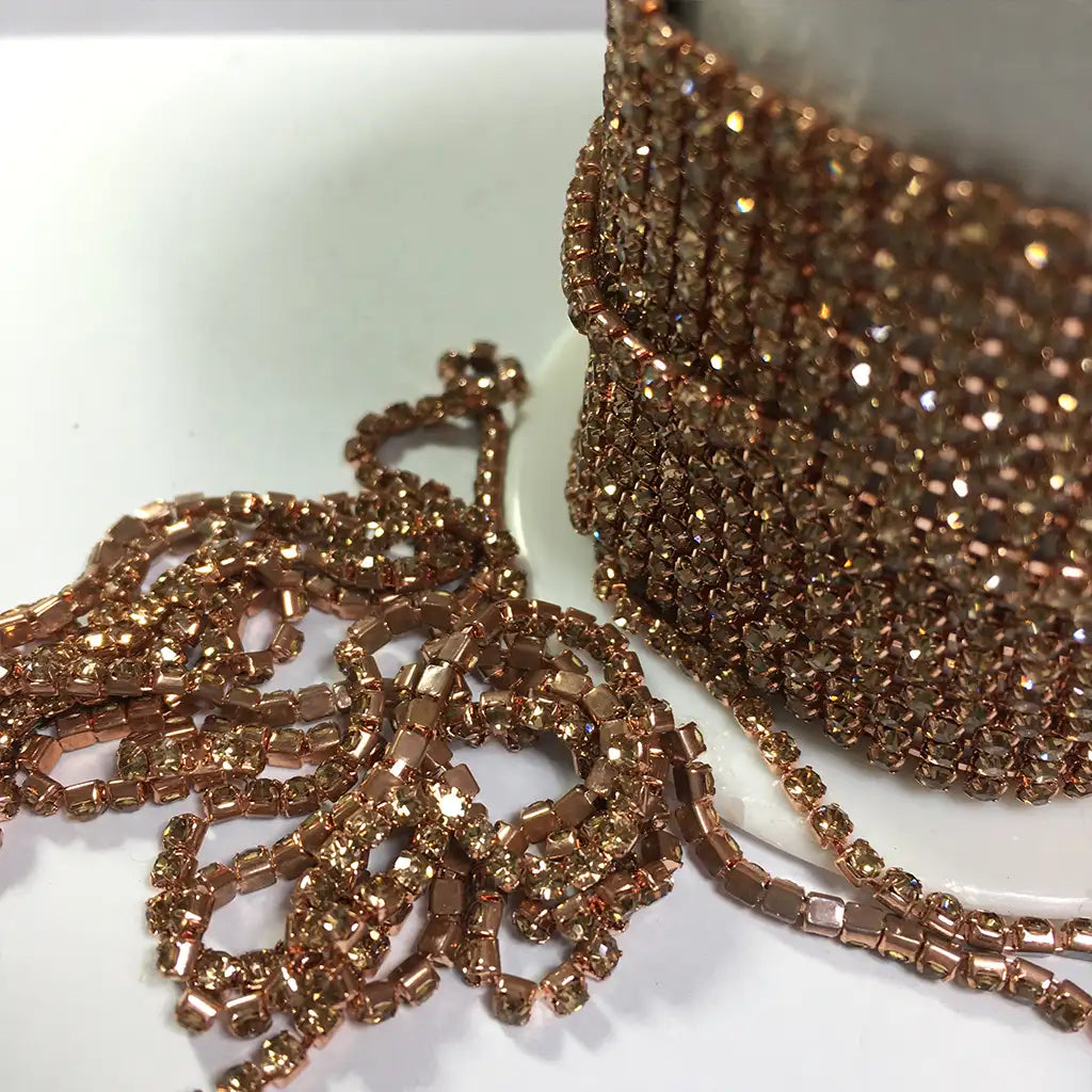 Stone Chain Full Copper Color Size No.14PP (1Meter)