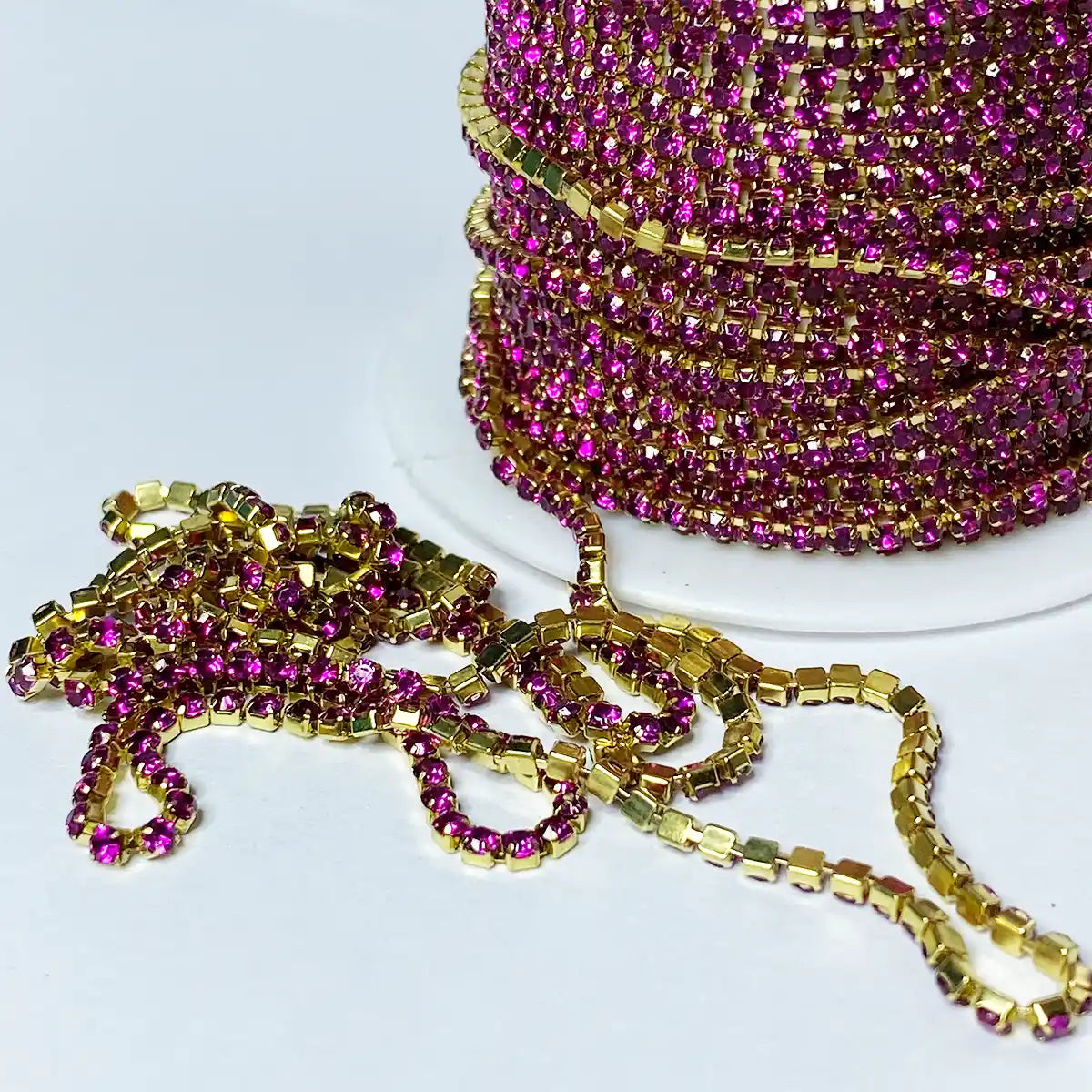 Stone Chain - Rose Color Size No.14PP (1Meter)