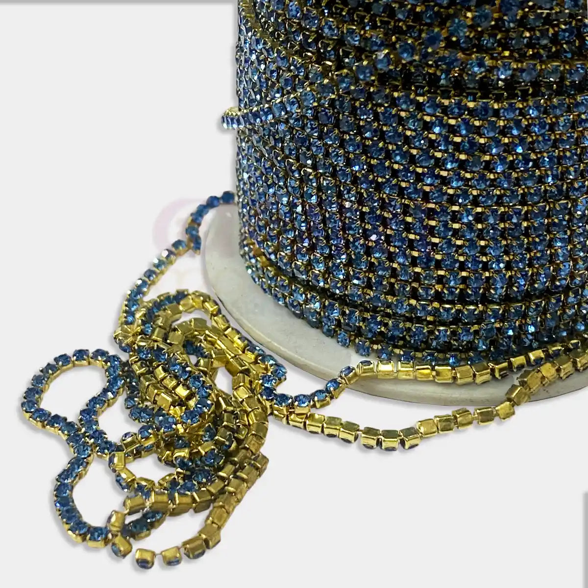 Stone Chain Pastel Blue Color Size No.14PP (1Meter)