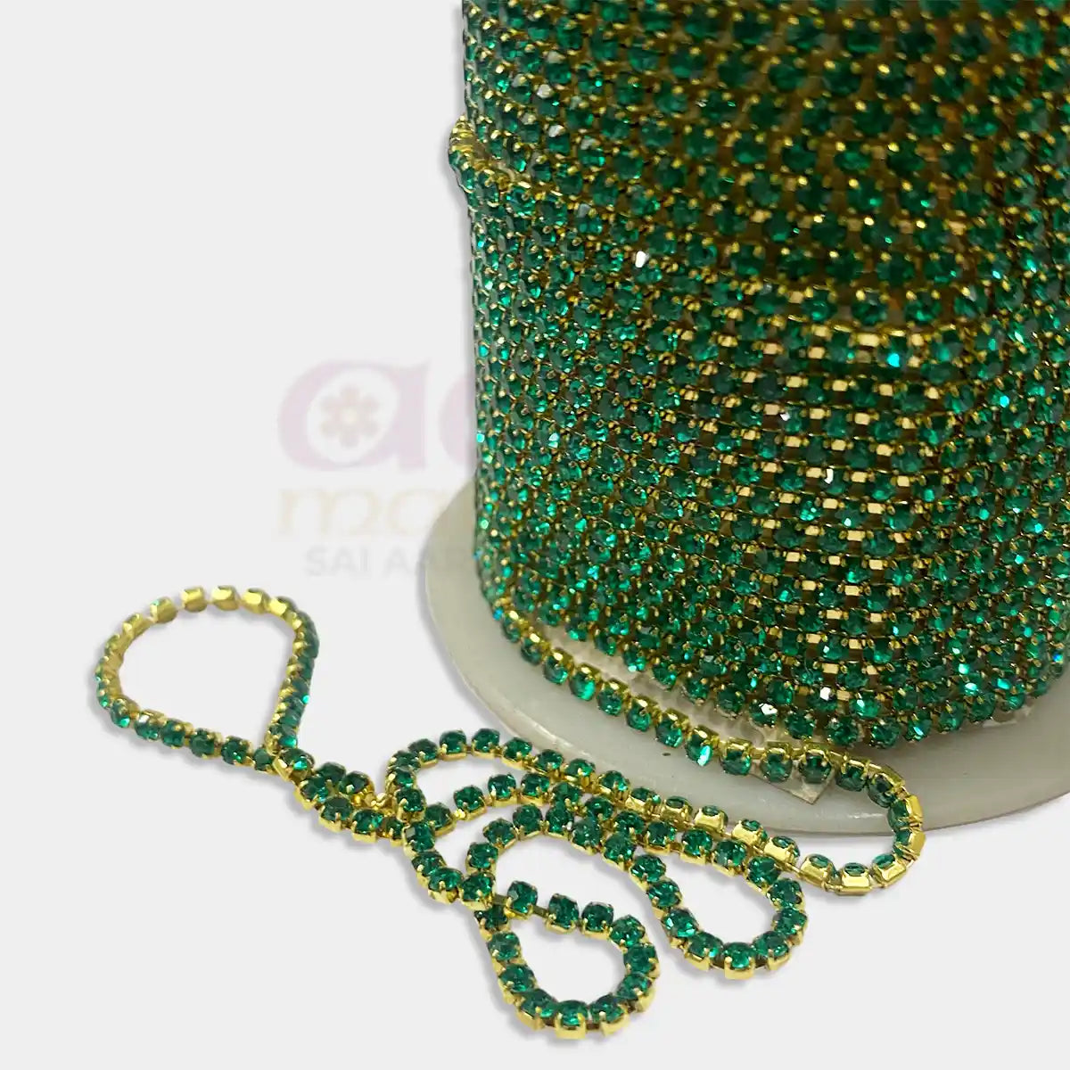 Stone Chain Sea Green Color Size No.14PP (1Meter)