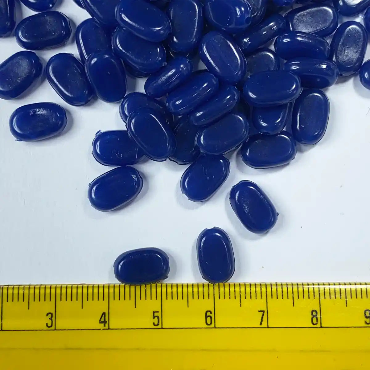 Tablet Bead Oval Shape Dark Blue Color (20grams) Size 10-7-4mm