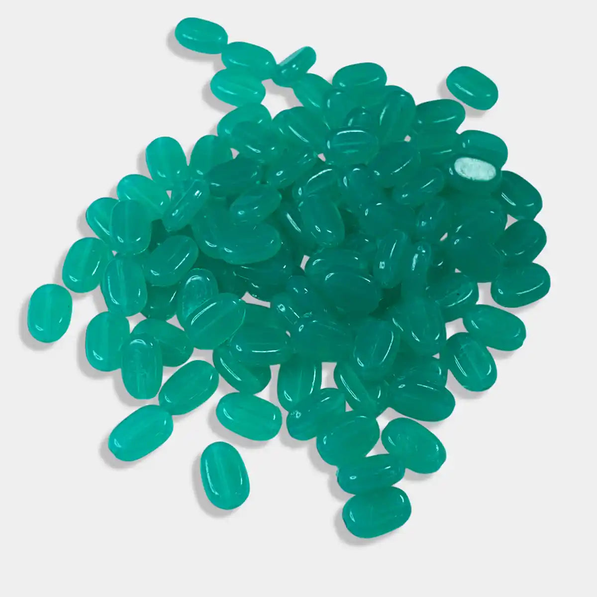Tablet Bead Oval Shape Sea Green Color (20grams) Size 10-7-4mm