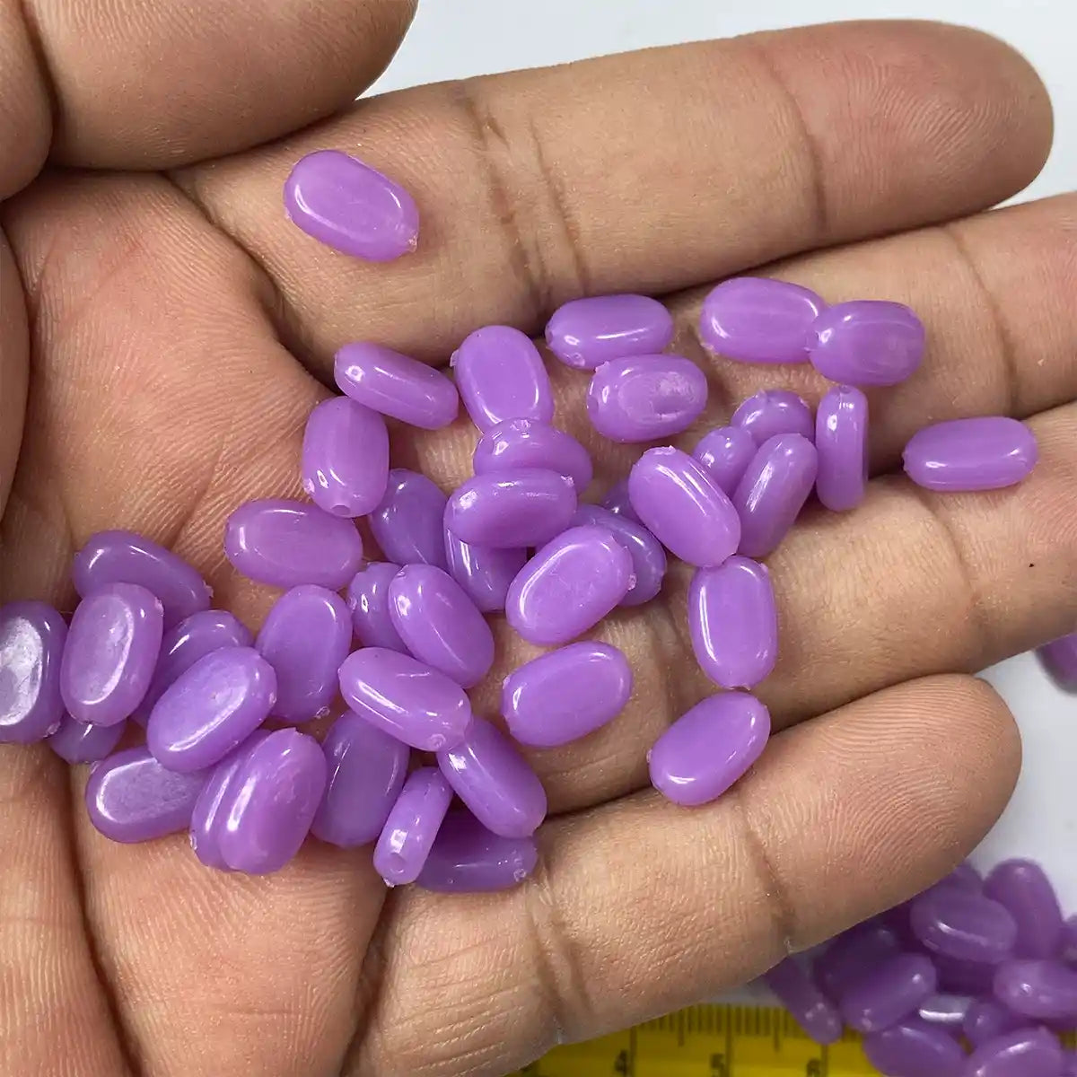 Tablet Bead Oval Shape Violet Color (20grams) Size 10-7-4mm