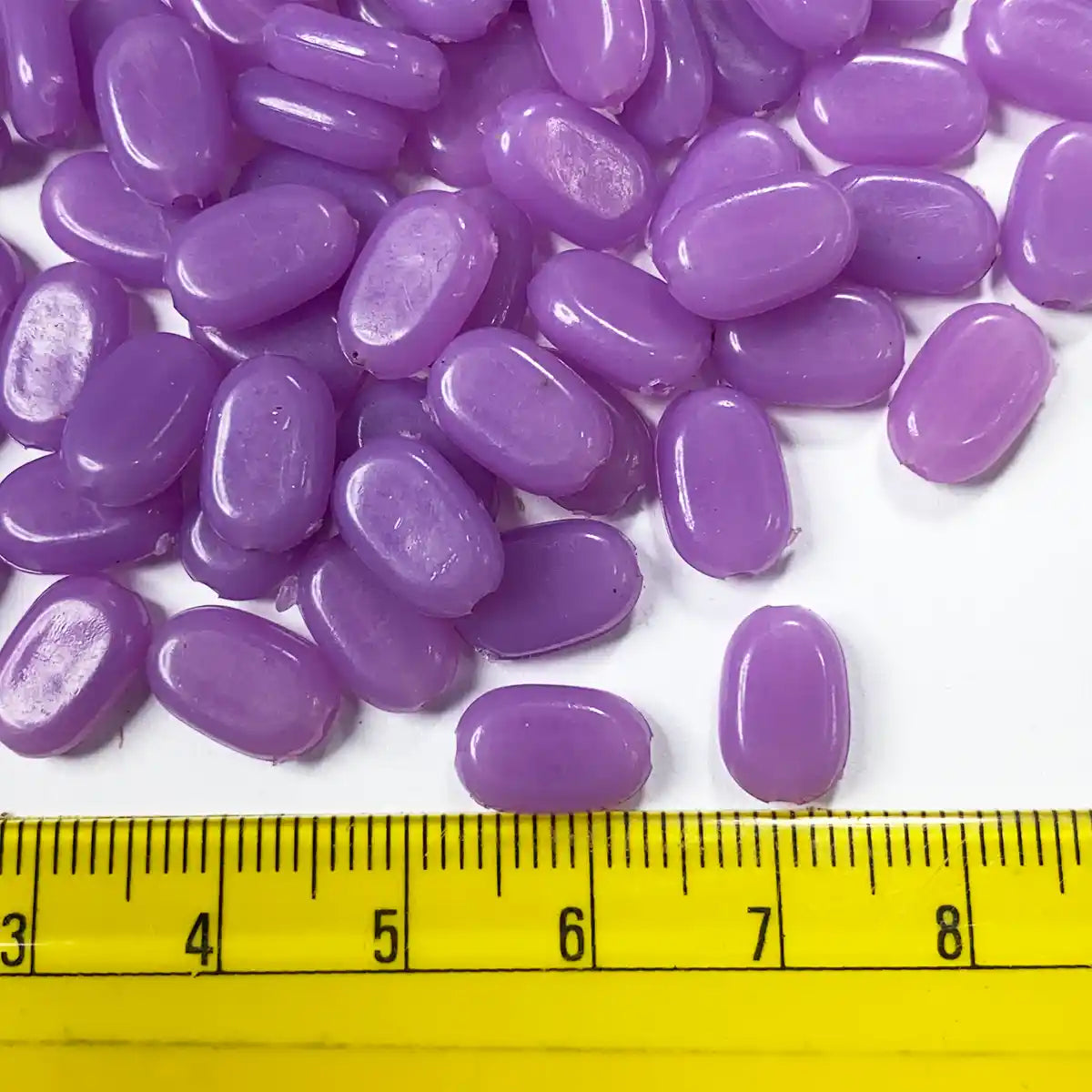Tablet Bead Oval Shape Violet Color (20grams) Size 10-7-4mm