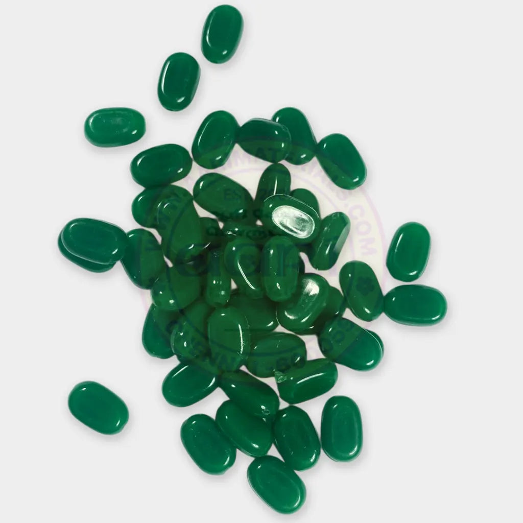 Tablet bead Oval shape Green Color (20grams) Size 10-7-4mm