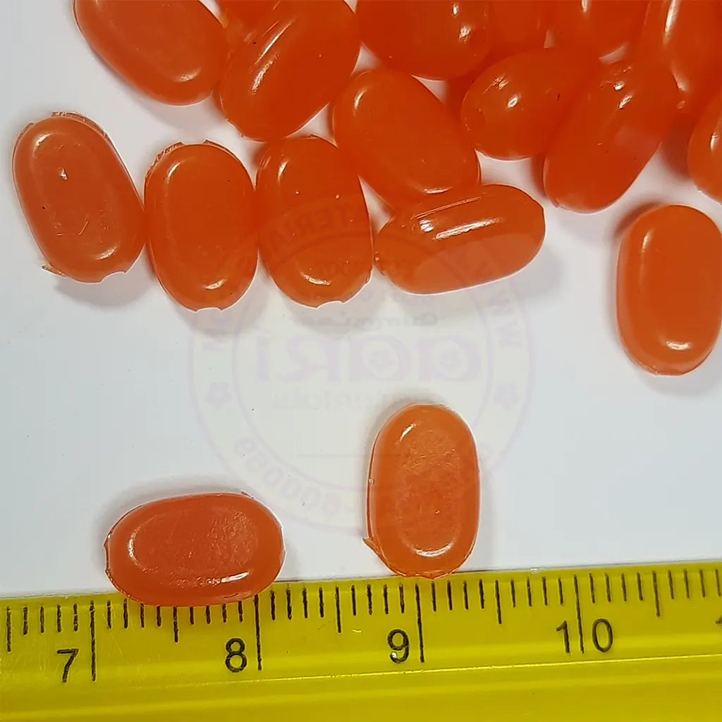Tablet bead Oval shape Orange Color (20grams) Size 10-7-4mm