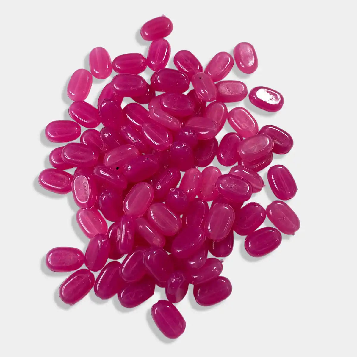 Tablet bead Oval shape Rose Color (20grams) Size:10/7/4