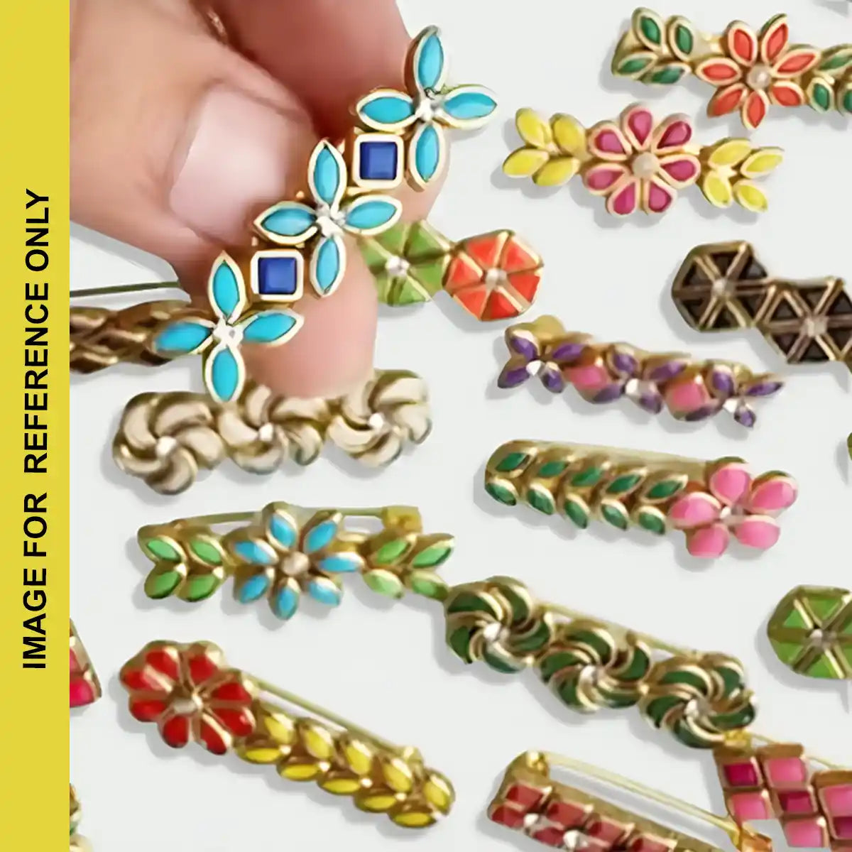 Silver 3-Hole Brooch Clasps for Jewellery Making (Pack of 10 Pieces)