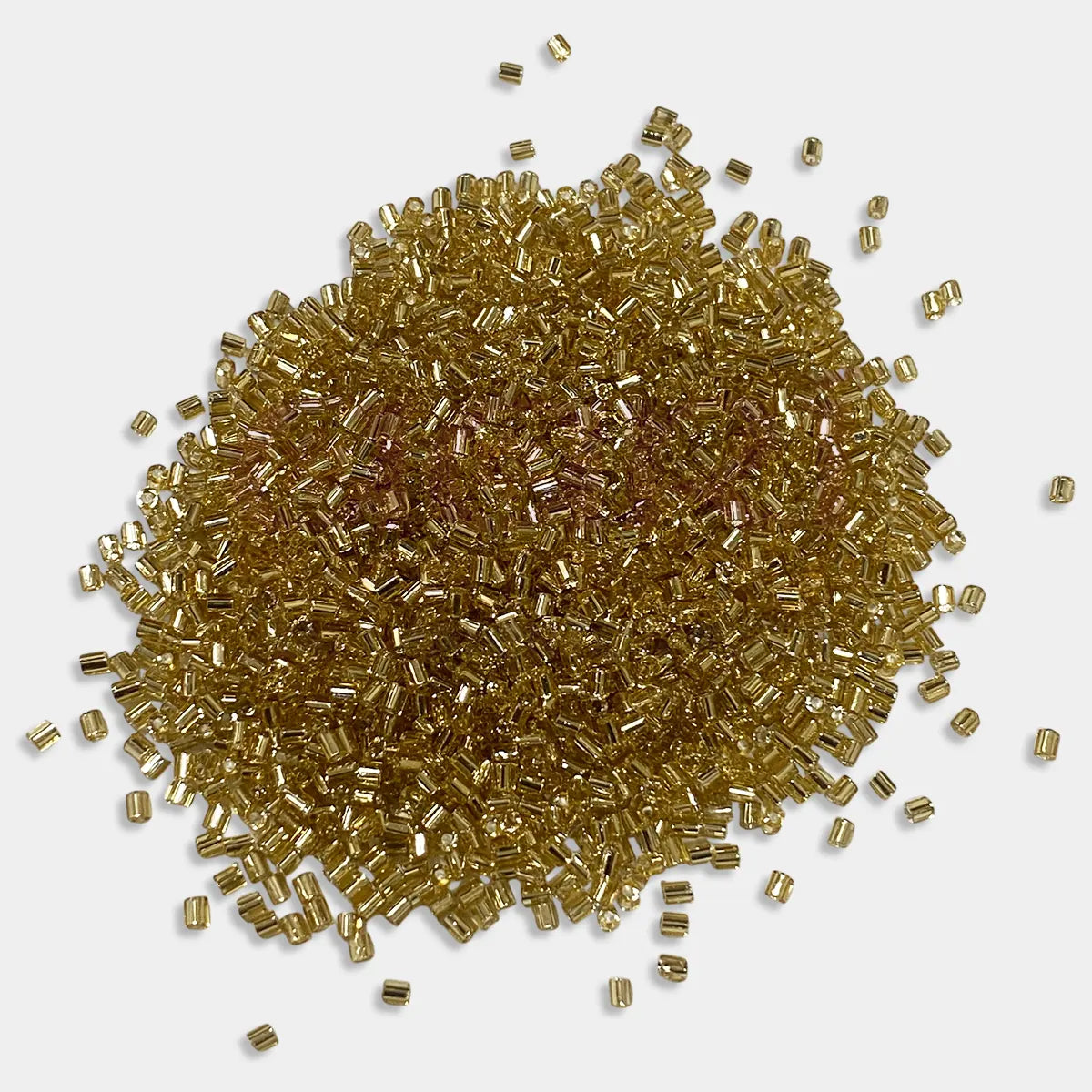 Cut Beads or Glass Seed Beads (11-0-2.0mm) Gold Color (25grams)