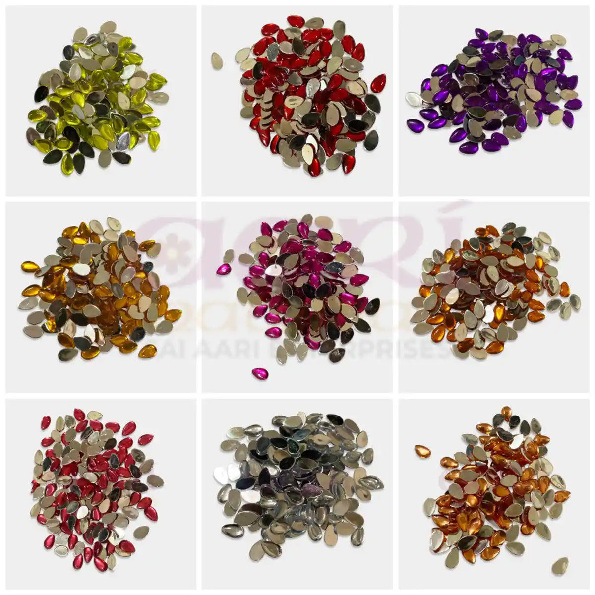 Kundan Stone Drop or Thilak  Shape Smooth 10mm X 6mm (10 Grams)