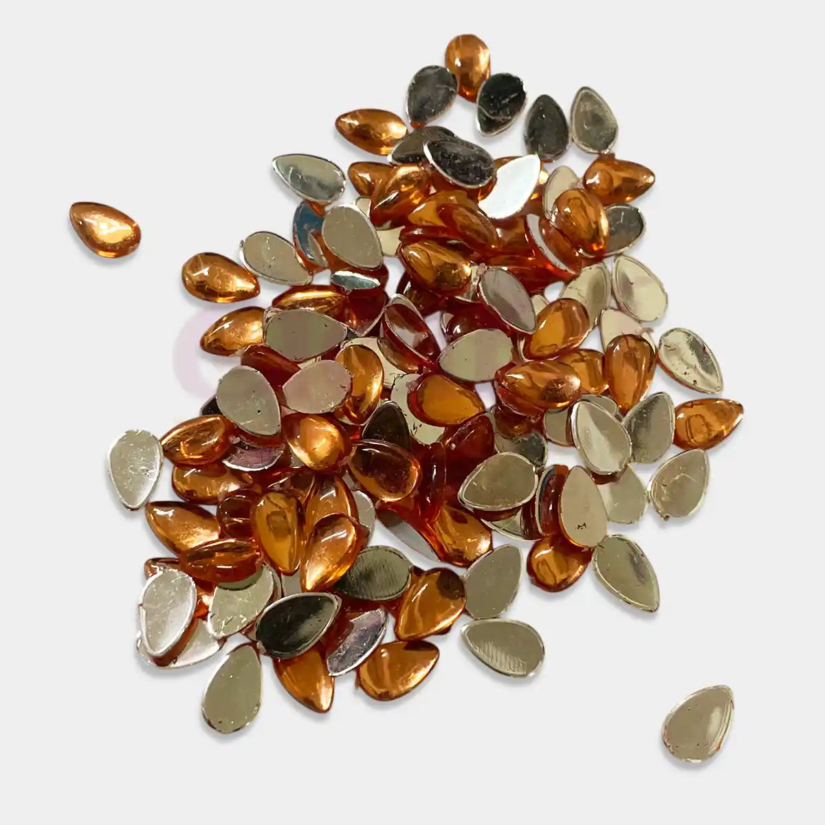 Kundan Stone Drop or Thilak  Shape Smooth 10mm X 6mm (10 Grams)