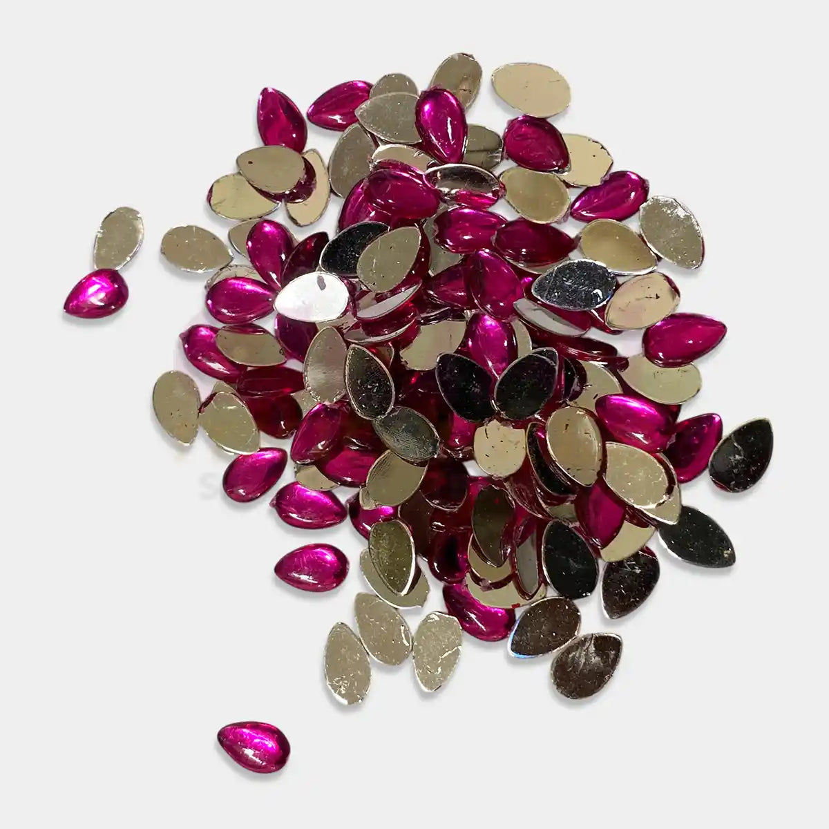 Kundan Stone Drop or Thilak  Shape Smooth 10mm X 6mm (10 Grams)