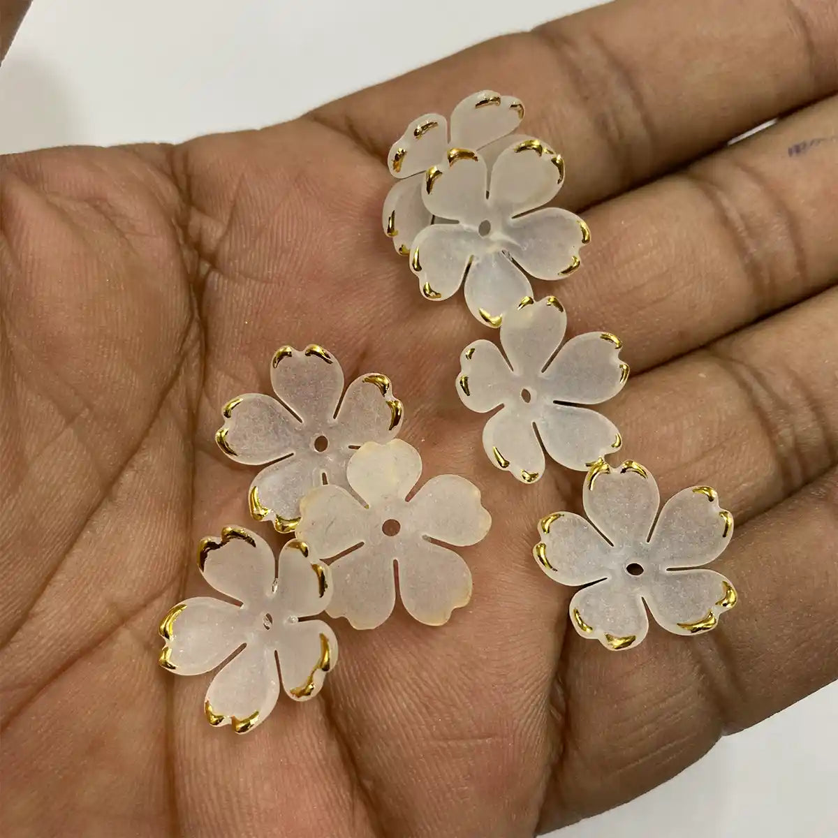Transparent Flower with Gold Border Pack of 10 grams