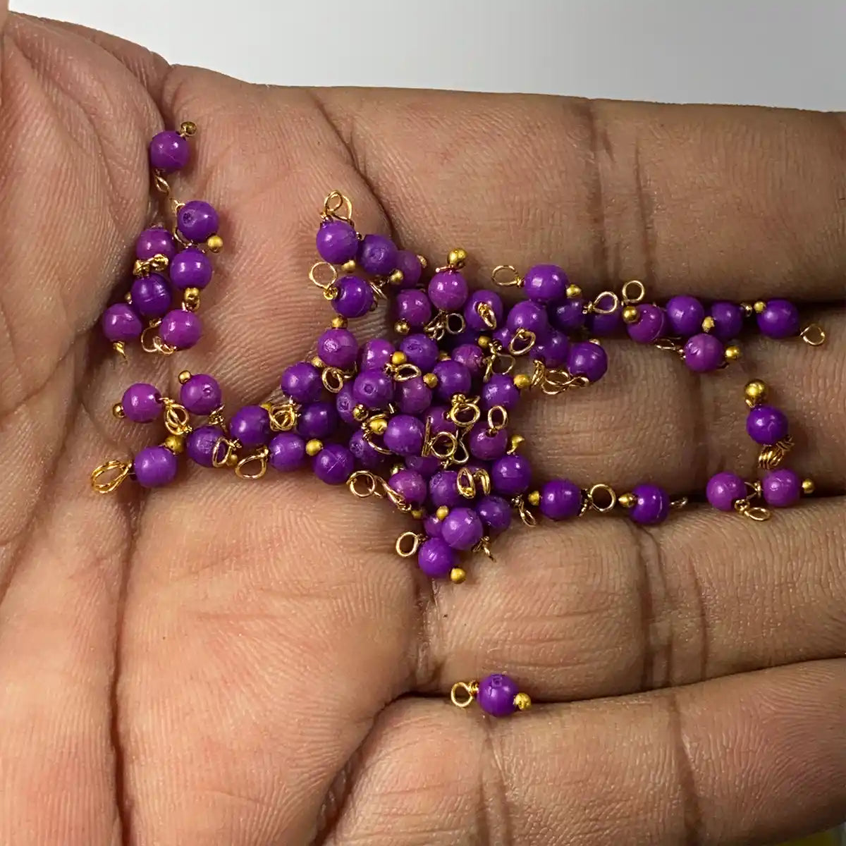 Violet Color Pearl Loreal Beads 4mm (10grams)