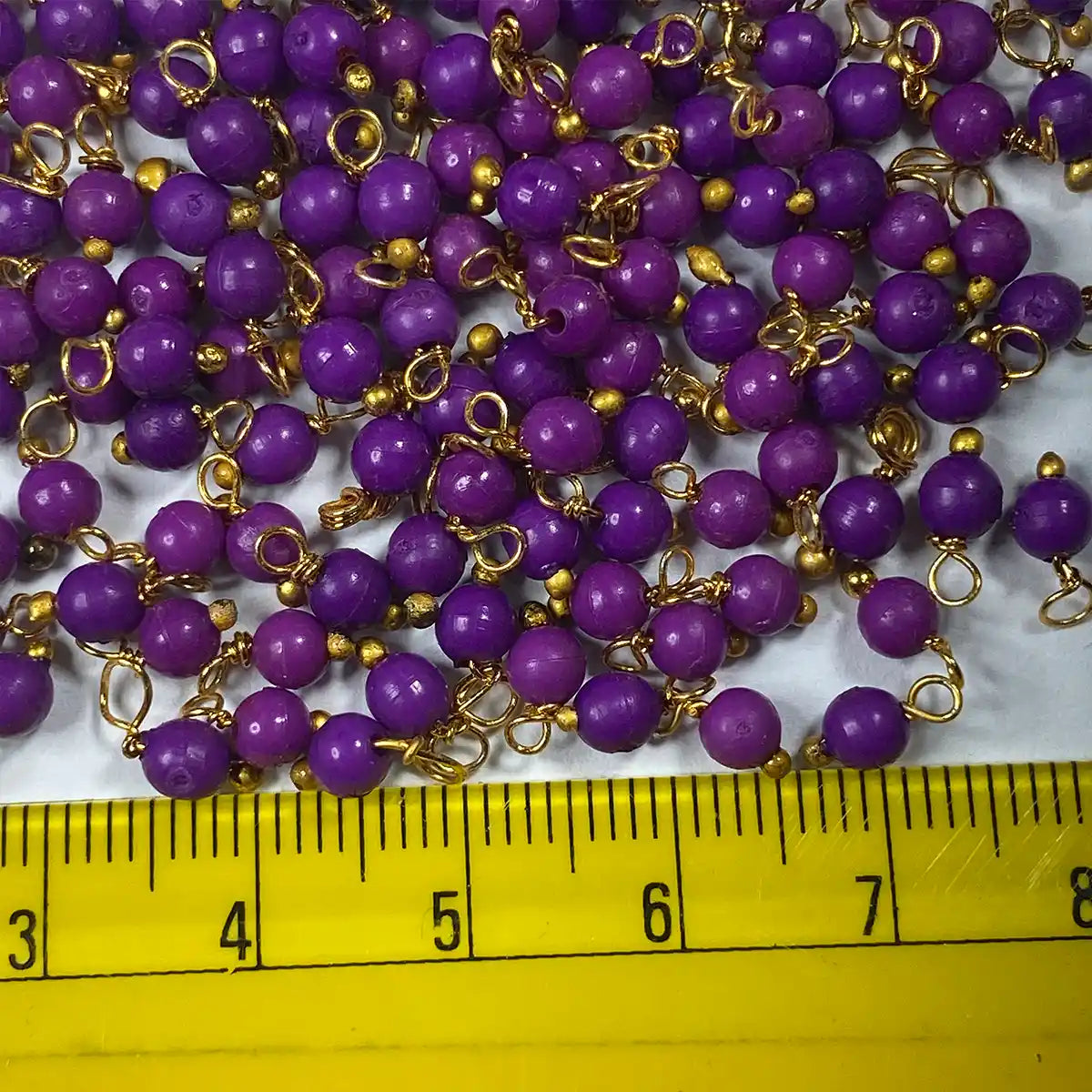 Violet Color Pearl Loreal Beads 4mm (10grams)