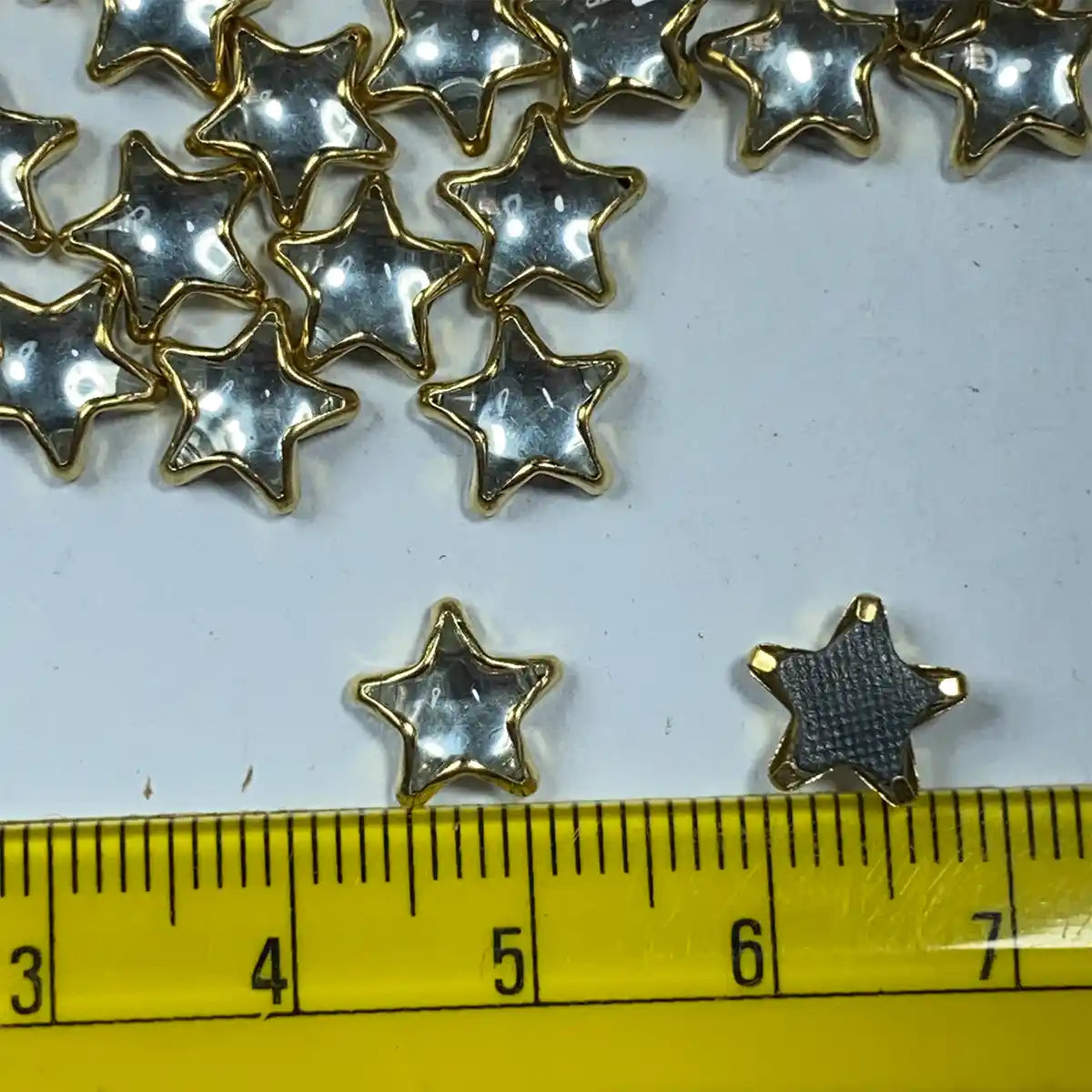 White Color 8MM Big Star Kundan Stones - 25grams