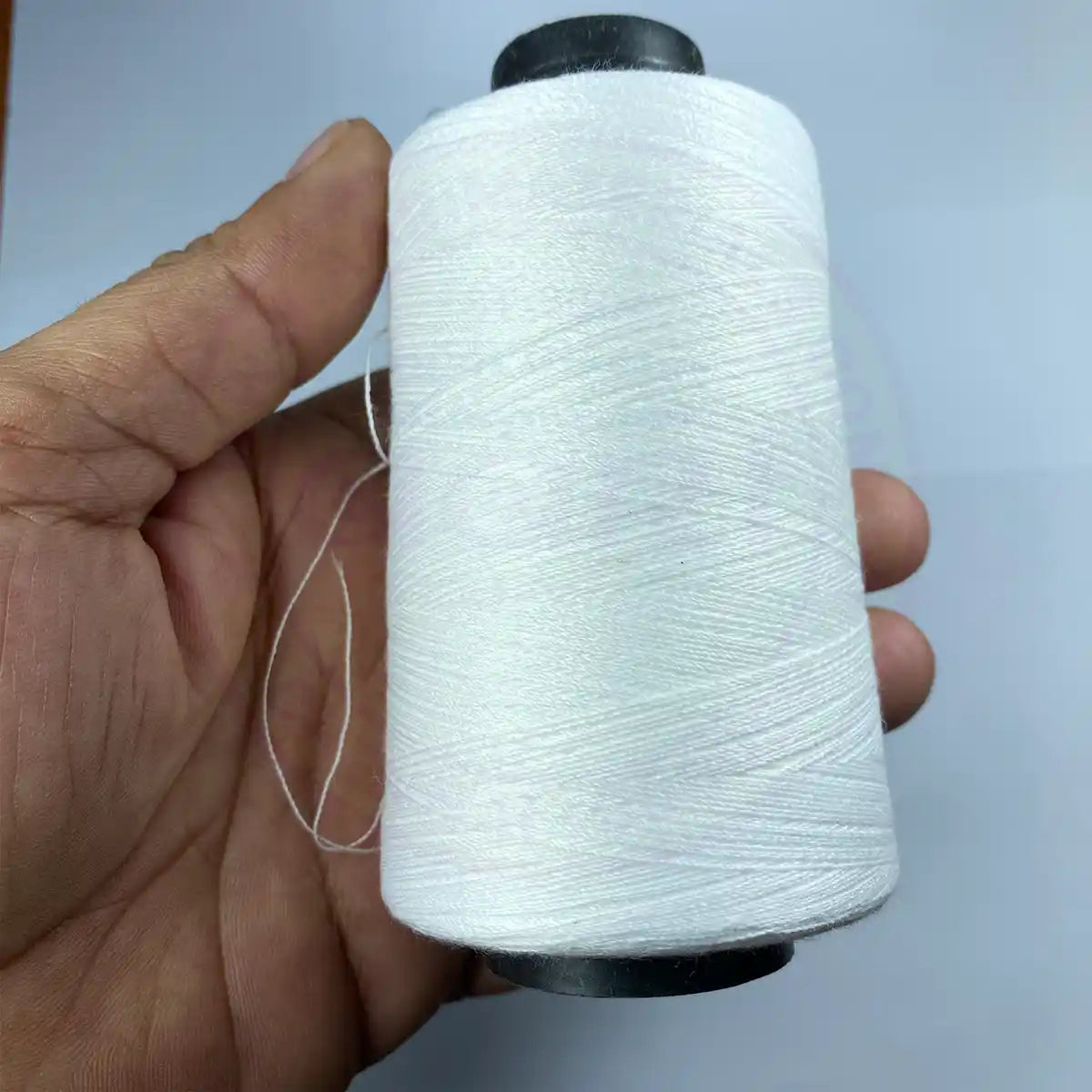White Sewing Thread Cone Overlock 2 Ply Poly - Pack of 1 Cone