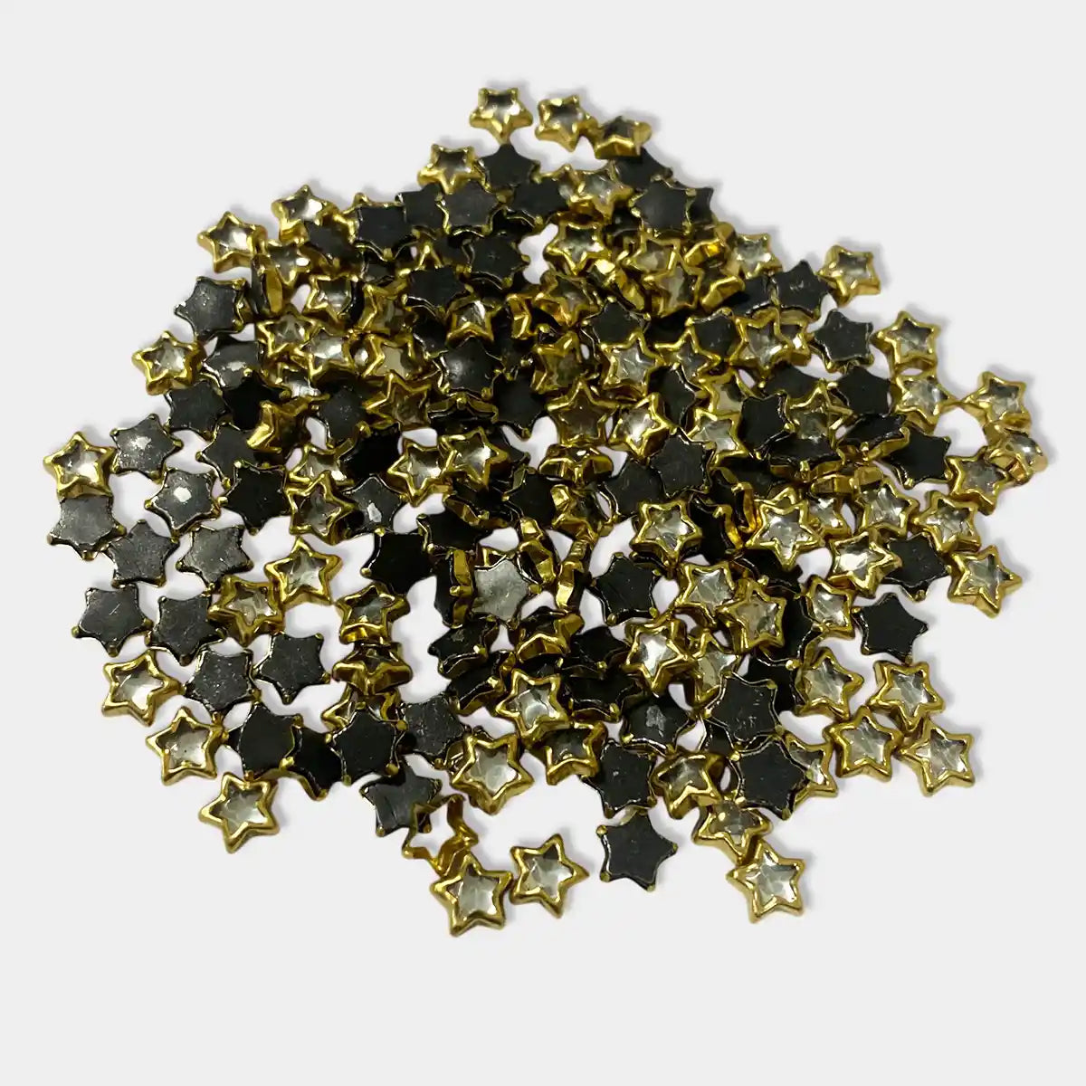 White Color 6MM Small Star Kundan Stones - 25grams
