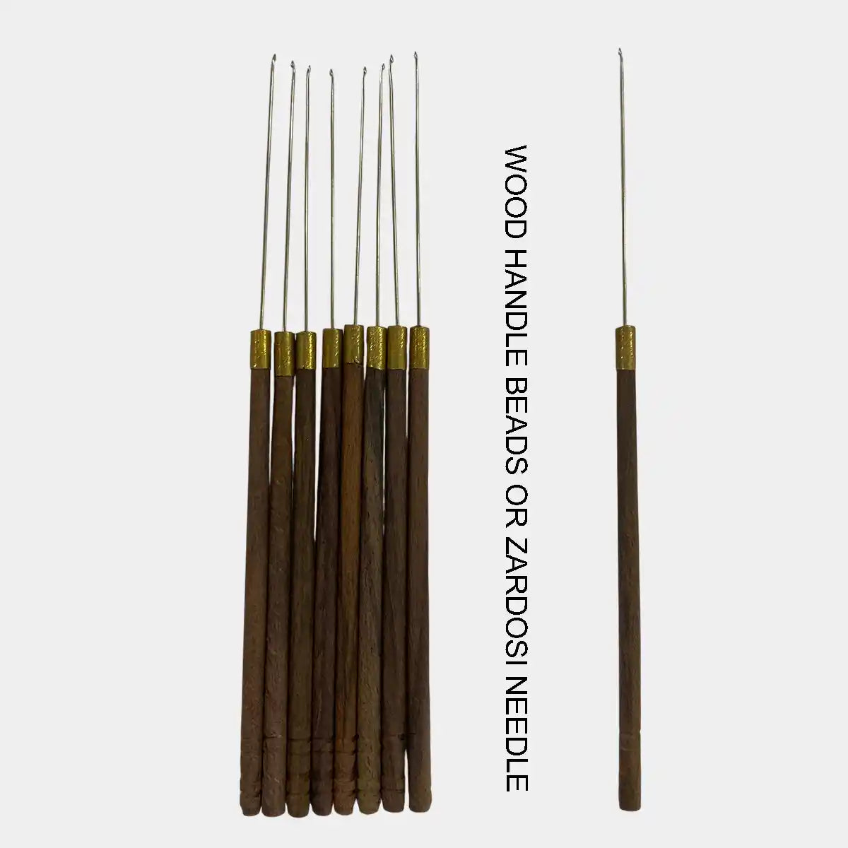 Wood Handle Beads or Zardosi Needle - Pack of 1pc
