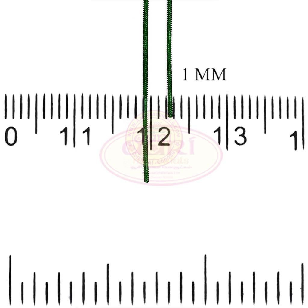 Zardosi or Dabka or French Metallic Wire for Aari work Smooth Finish 1mm Color Green (15grams)