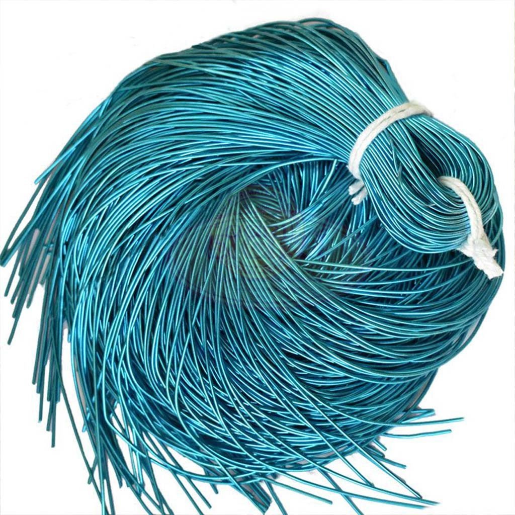 Zardosi/Dabka/French Metallic Wire for Aari work Smooth Finish 1mm Color Sky Blue (15G)