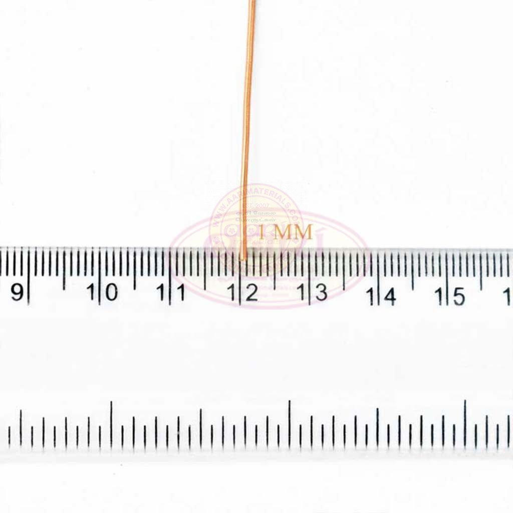 Zardosi/Dabka/French Metallic Wire Smooth Finish 1mm Copper Color (15grams)