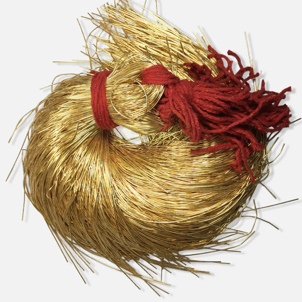 Zardosi or Dabka or French Metallic Wire for Aari work Smooth Finish 1mm Color Gold (15grams)