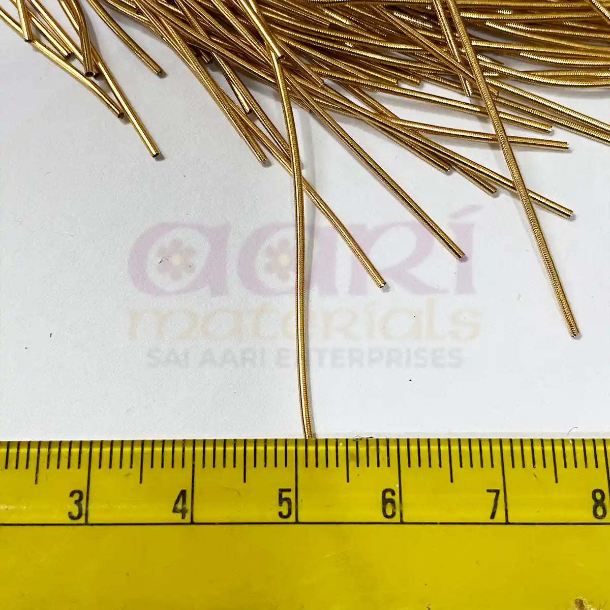 Zardosi Metallic Wire Smooth Finish 1mm Color Dark Gold (No.35) - 15grams