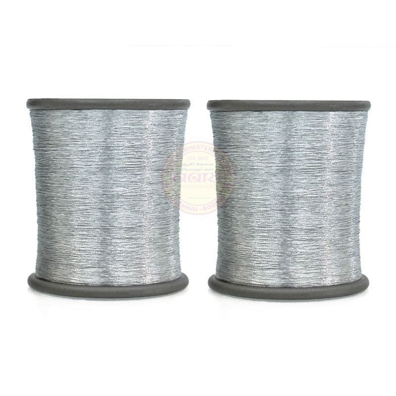Silver Color- Zari Thread (A1 Mamta Size- Big) Pack of 1 piece