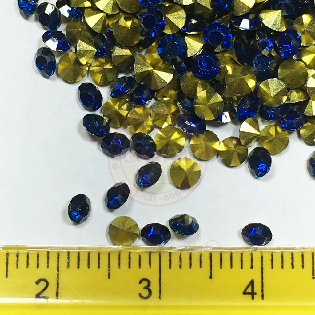 Zicron or Jarkan Stone Diamond Stone (Size SS12) Color Blue (10Grams) Plastic