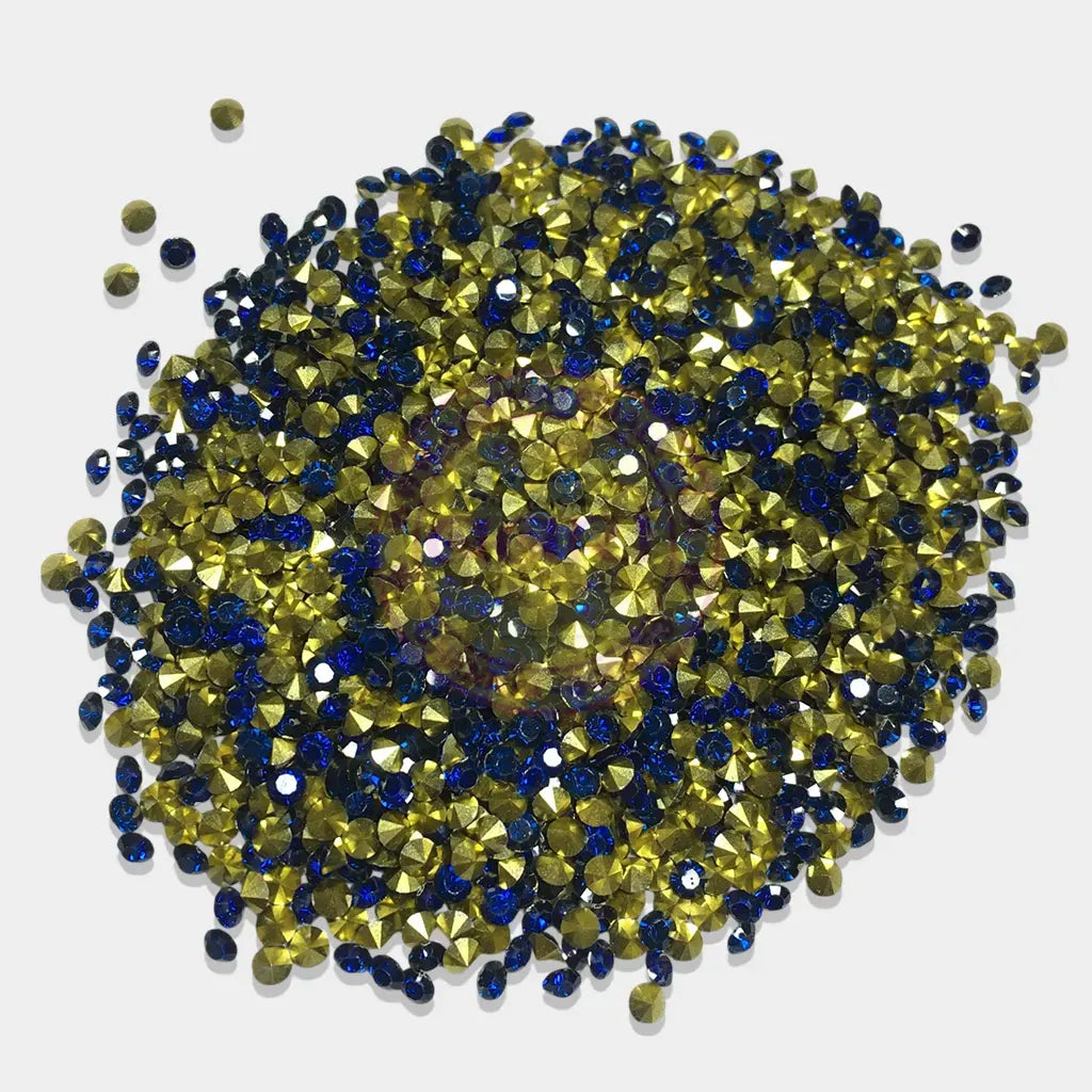 Zicron or Jarkan Stone Diamond Stone (Size SS12) Color Blue (10Grams) Plastic