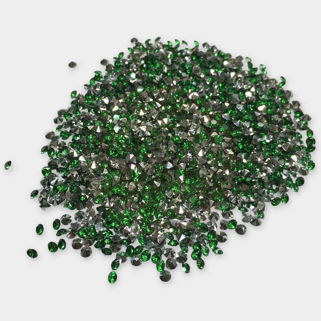 Zicron or Jarkan Stone Diamond Stone (Size SS12) Color Parrot Green (10Grams) Plastic