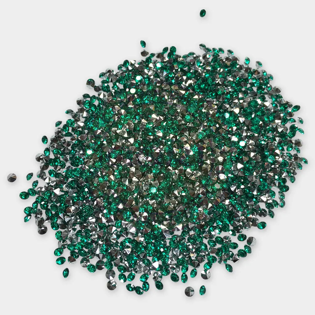 Zicron or Jarkan Stone Diamond Stone (Size SS12) Color Sea Green (10Grams) Plastic