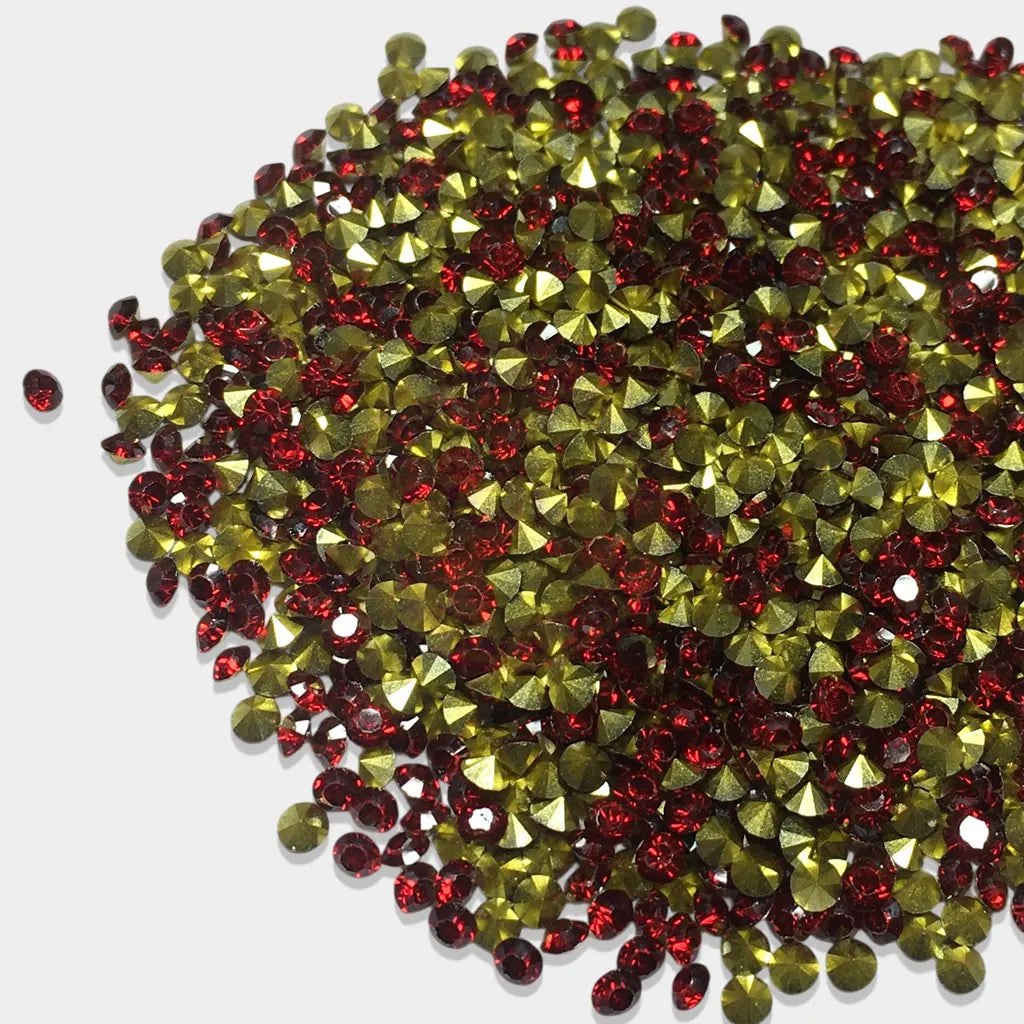 Zicron or Jarkan Stone Diamond Stone (Size SS12) Color Red (10Grams) Plastic