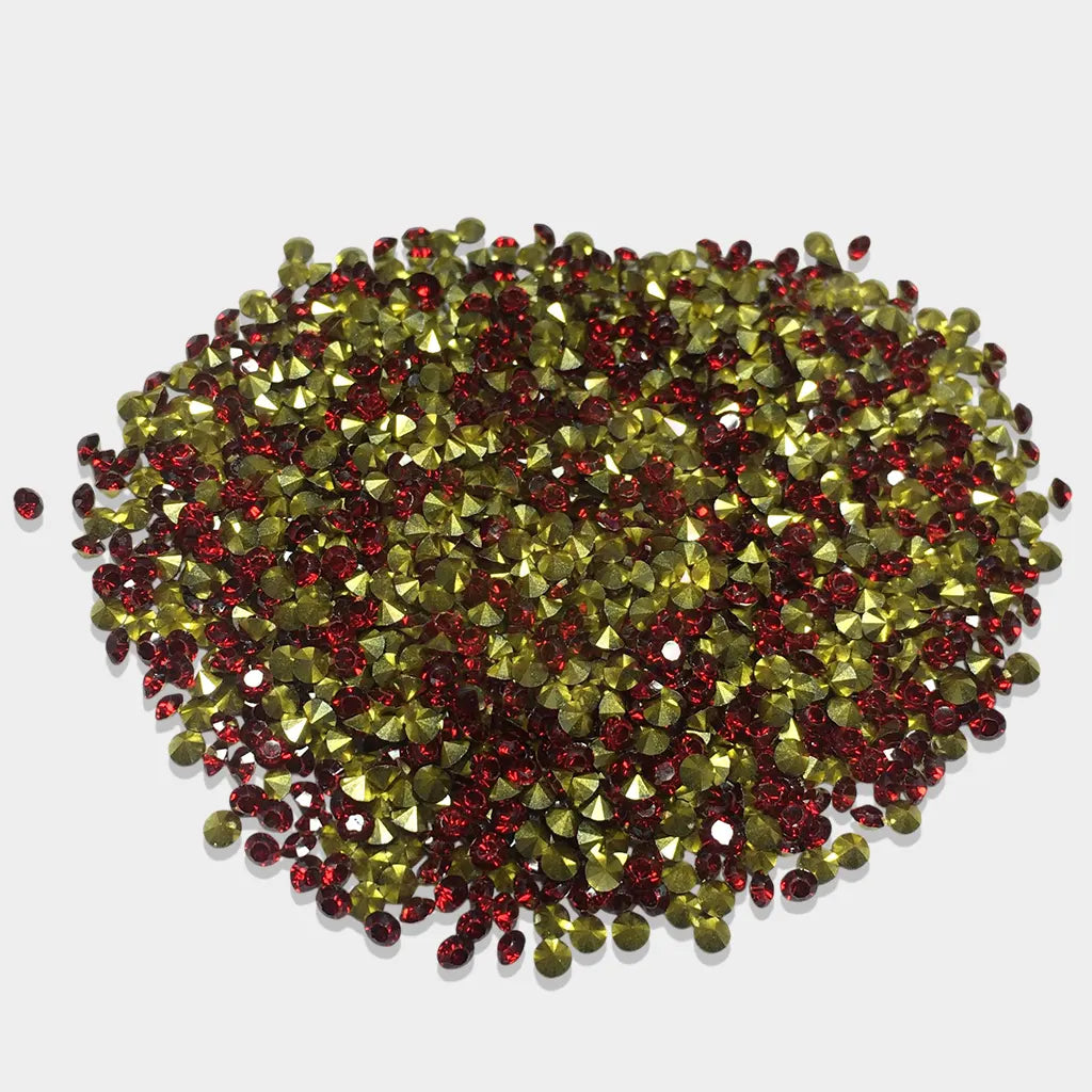 Zicron or Jarkan Stone Diamond Stone (Size SS12) Color Red (10Grams) Plastic