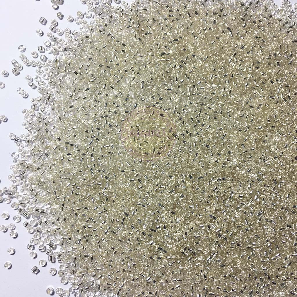 Glass Seed Beads white or Silver Color 10-0 2.0mm (25grams)