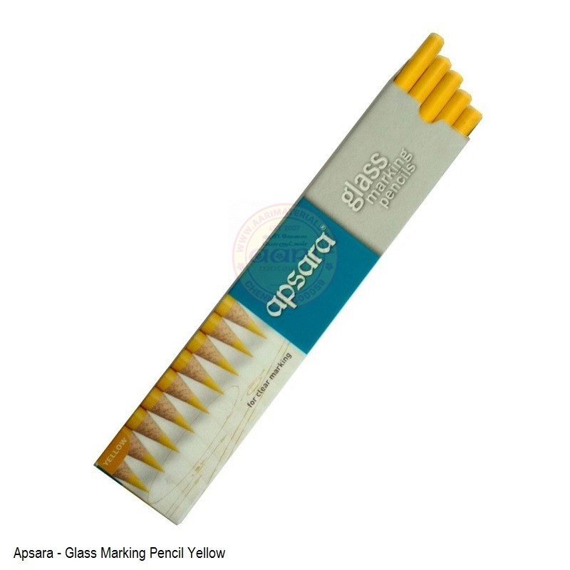 Apsara Glass Marking Pencils, Yellow (1Pc)