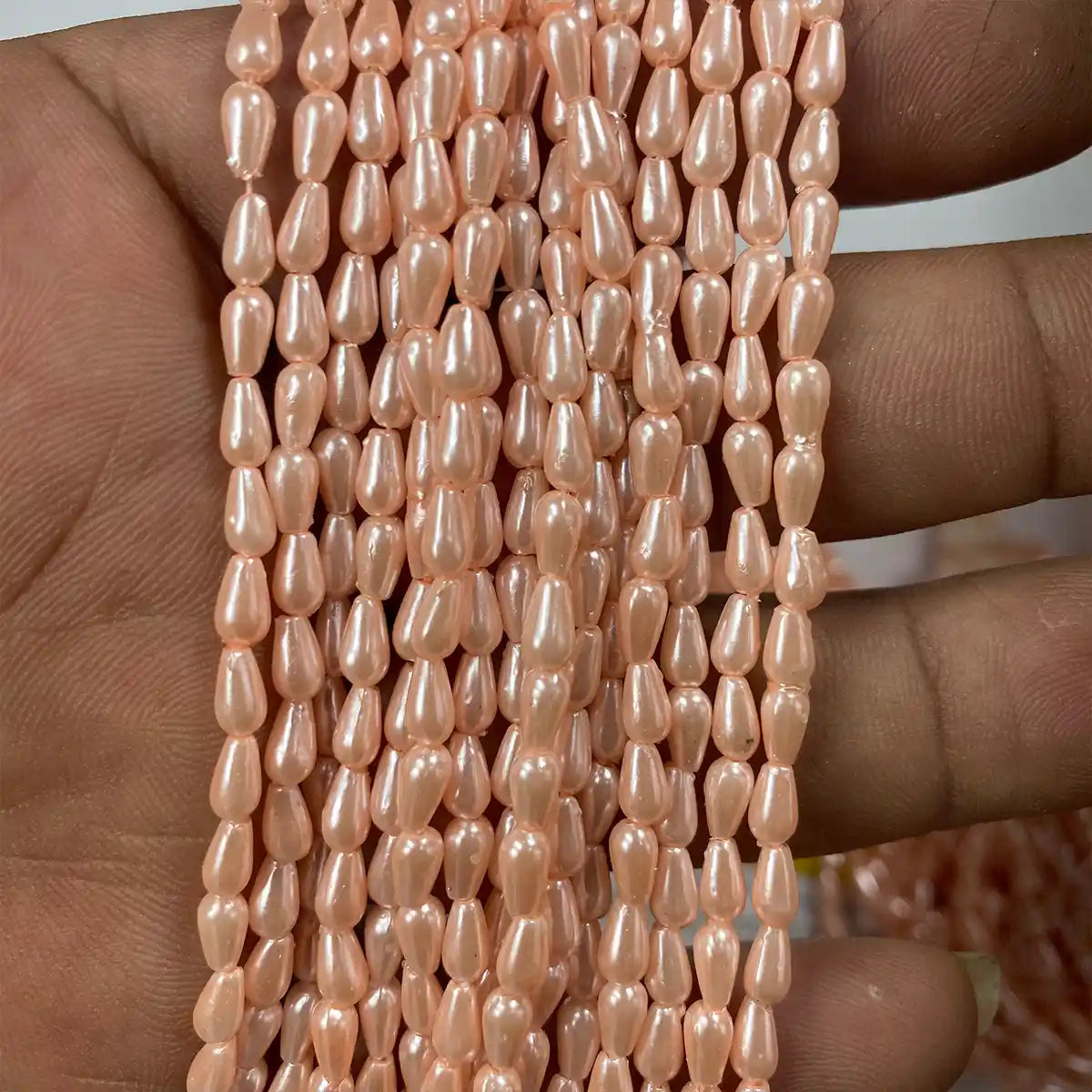 Drop Shape or Wheat Beads 4MM Colored