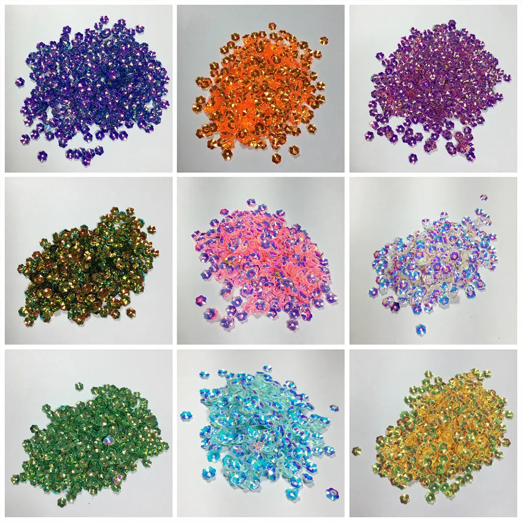 Flower Cup Sequins 6mm 10grams