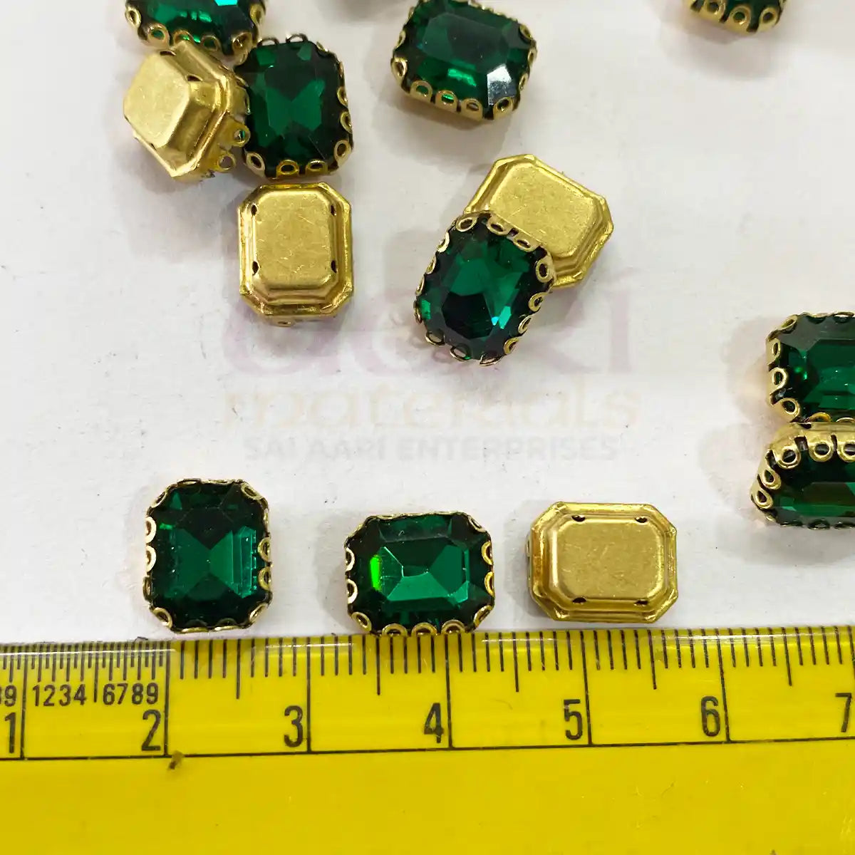 Kundan Clip Stone 10MMx8MM Rectangle Shape (1Piece)