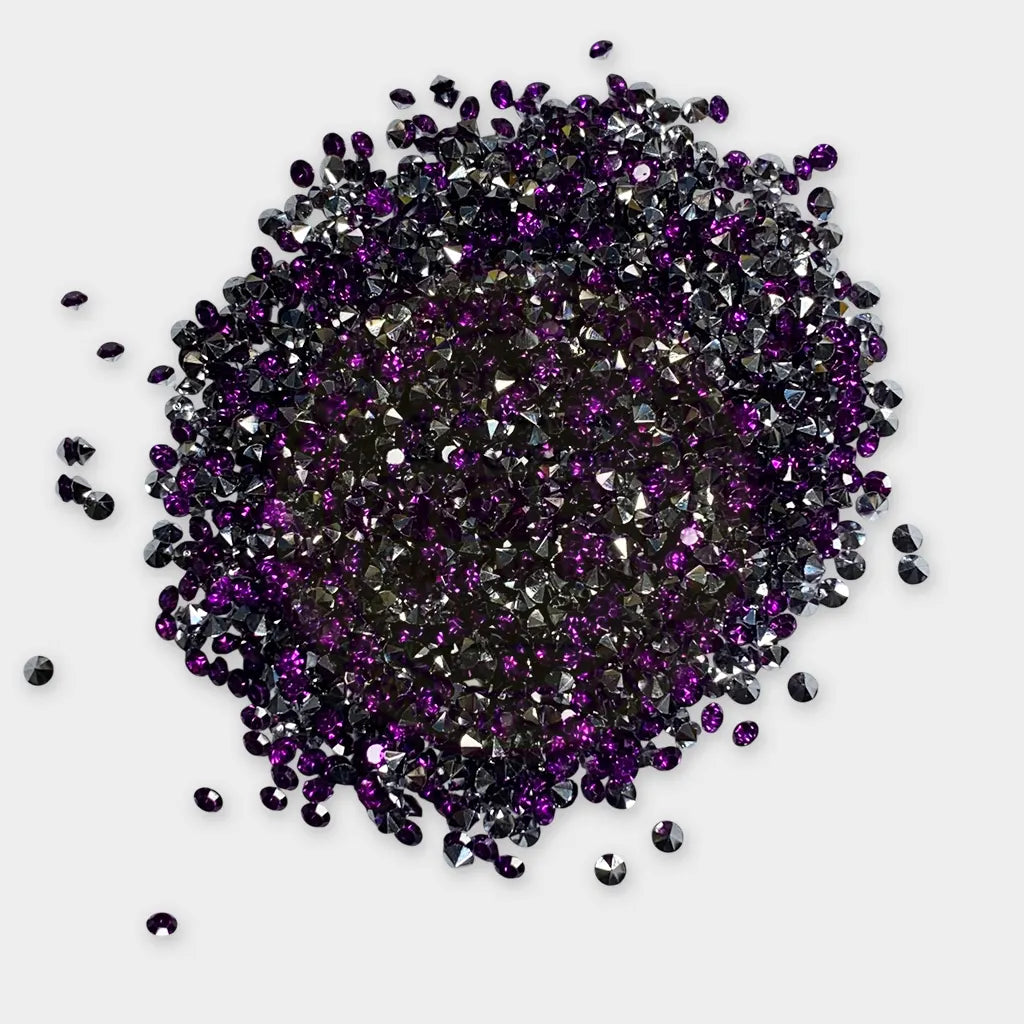 Zicron or Jarkan Stone Diamond Stone (Size SS12) Color Violet (10Grams) Plastic